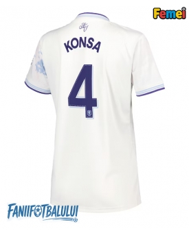 Aston Villa Ezri Konsa #4 Tricou Fotbal Replică 2025-26 Femei Treilea